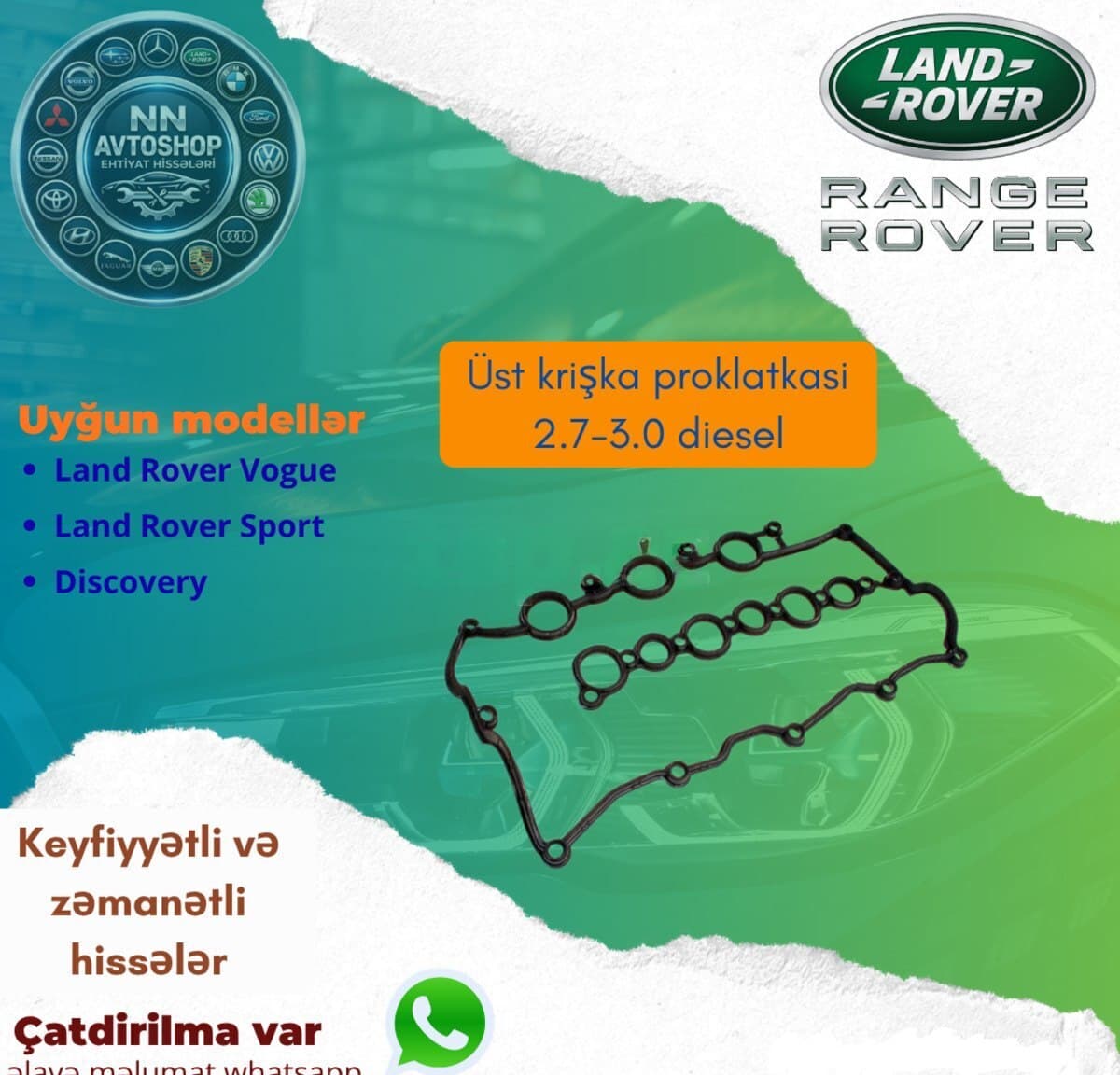 Üst qapaq ara qatı Range Rover Sport 3.0 Dizel