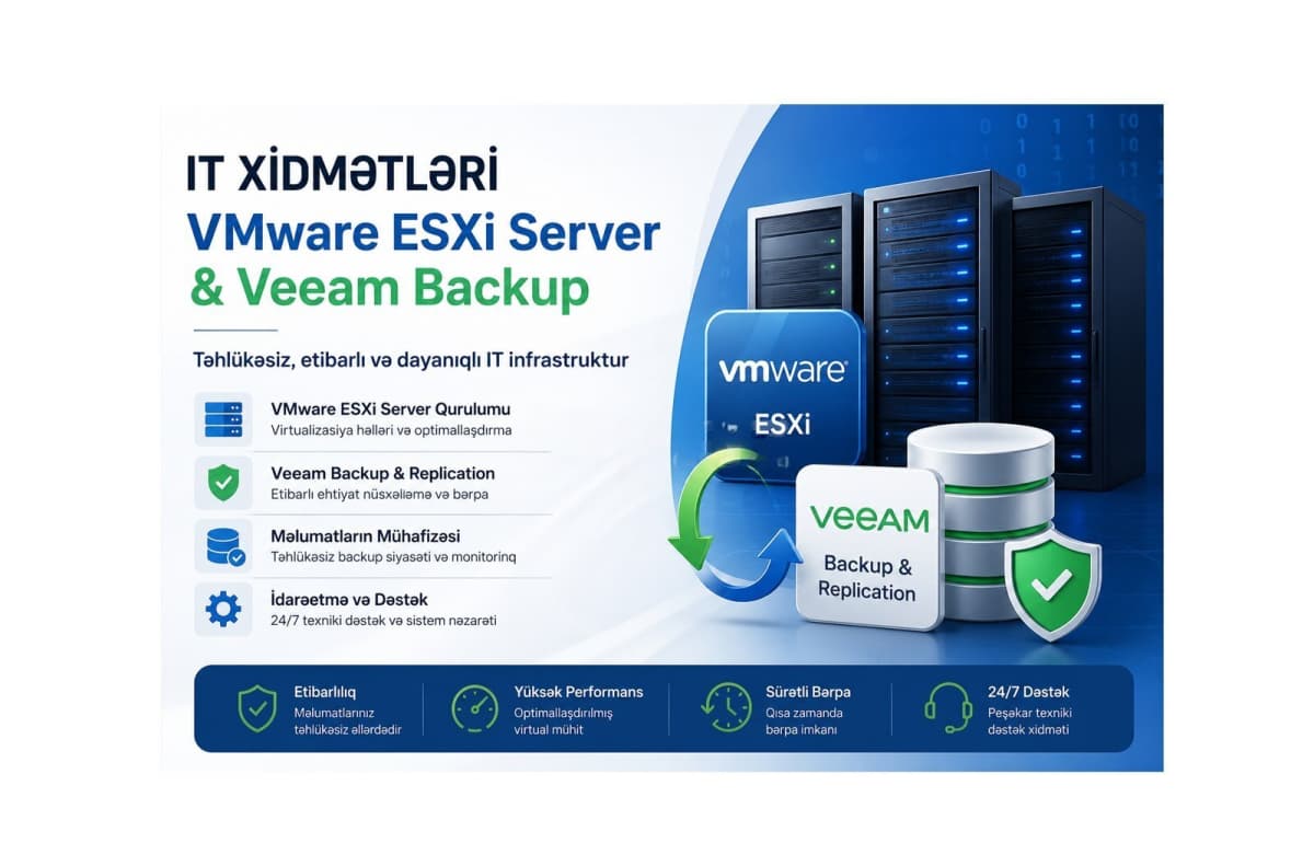 İT xidmətləri VMware ESXi və Veeam Backup
