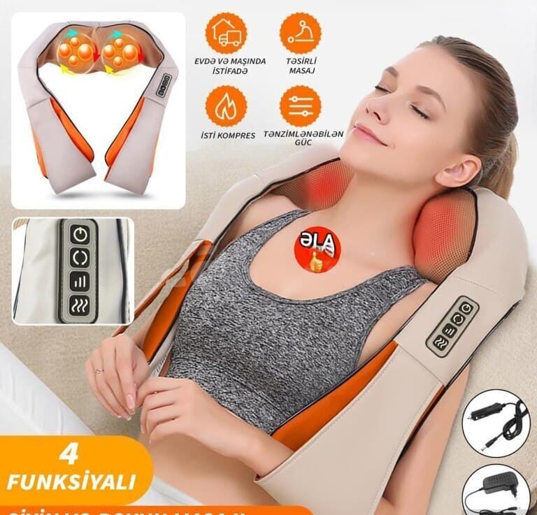 4D Elektrikli Masaj Şalı Boyun və Bel üçün