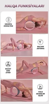 Yoga Wheel - Aerobika və Yoqa üçün Dairə (30 sm) — şəkil 7
