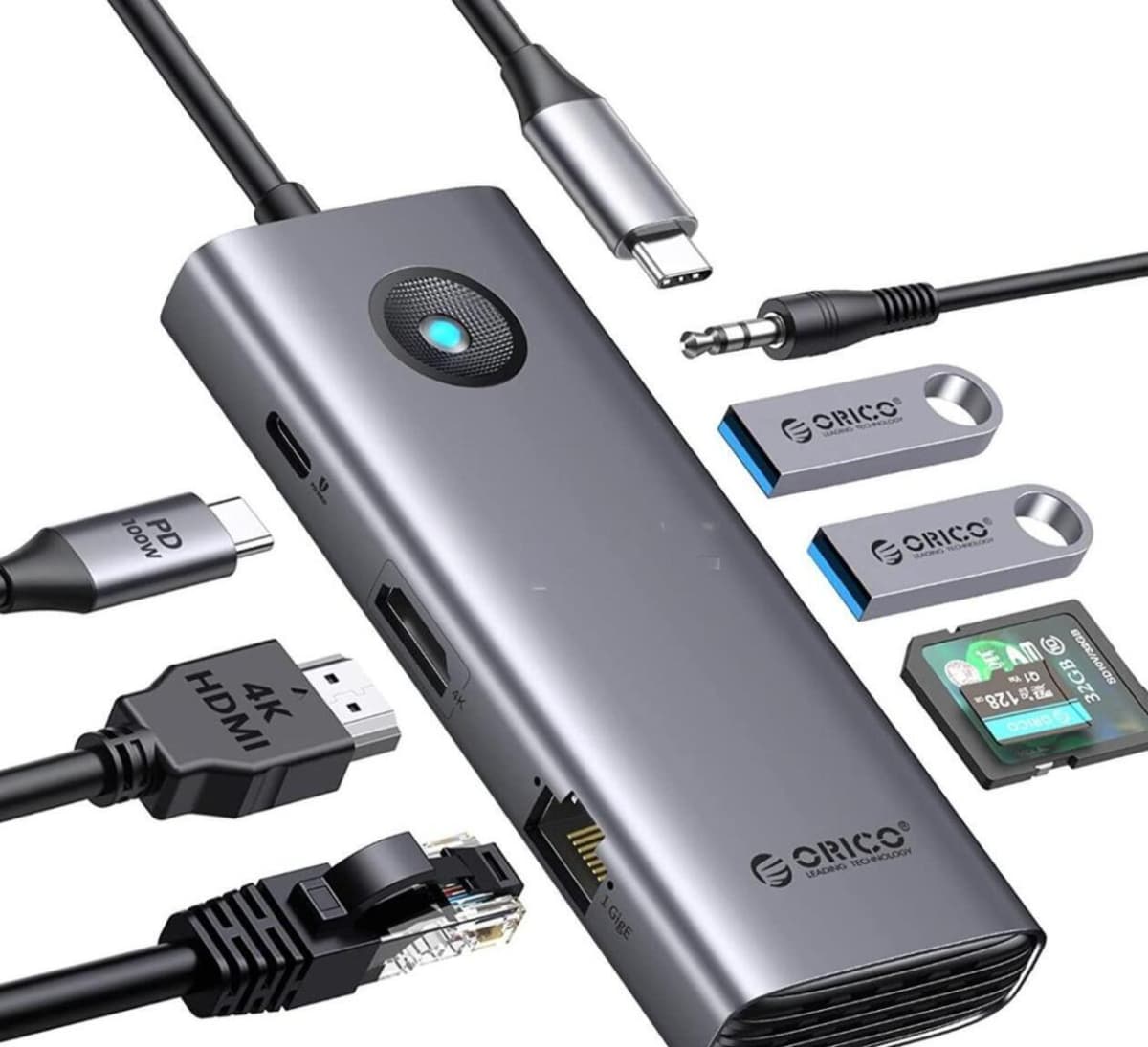 Docking station Orico PW11-8PM-GY-EP 8-in-1