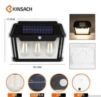 Günəş enerjili dekorativ küçə lampası 38W — şəkil 1