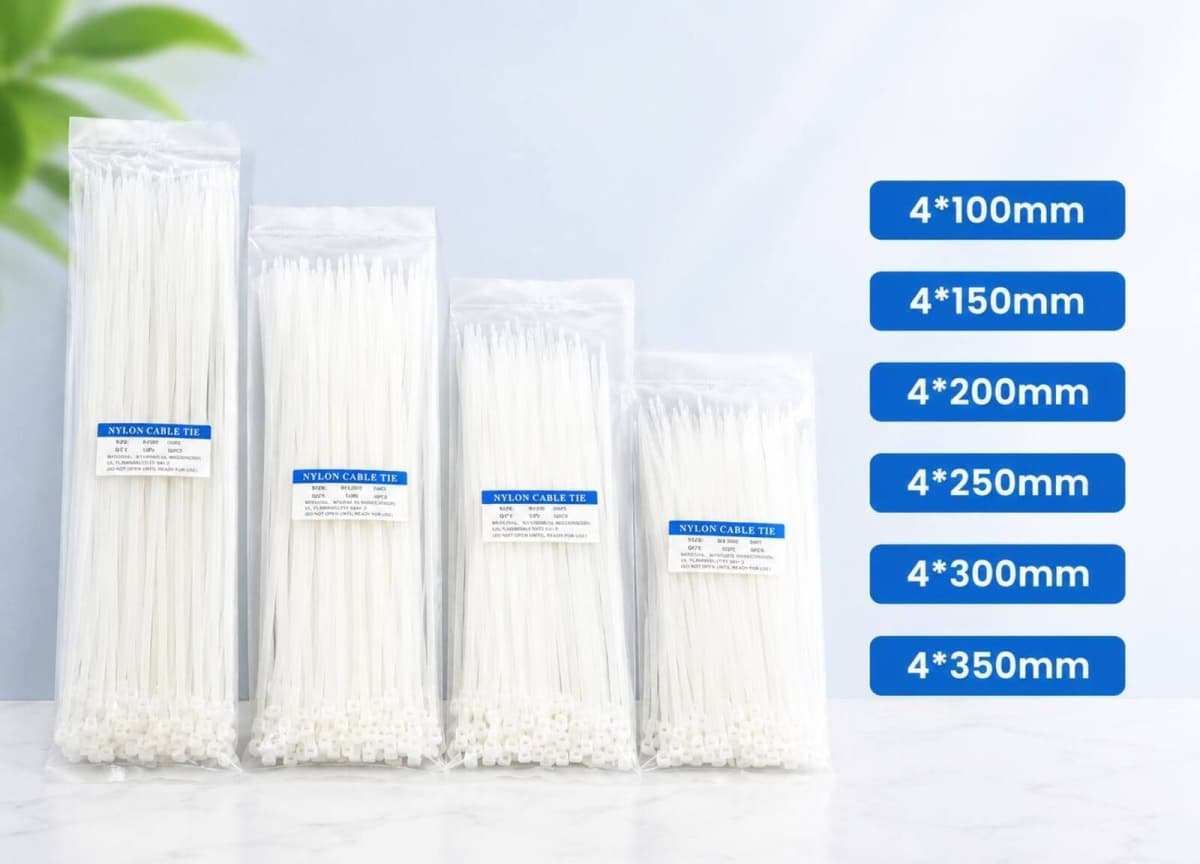 Plastik kabel bağı (zajim) müxtəlif ölçülərdə
