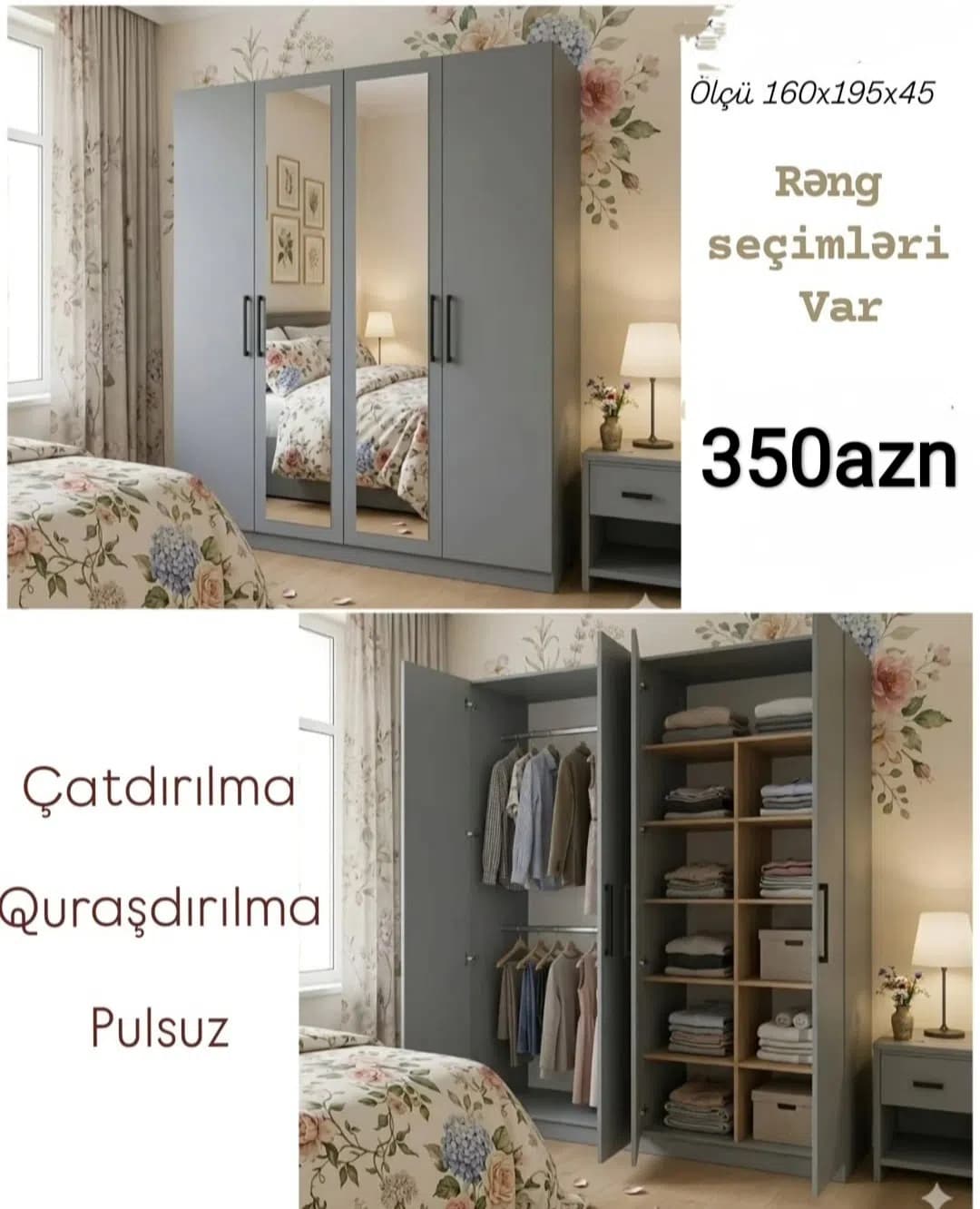 4 qapılı dolab