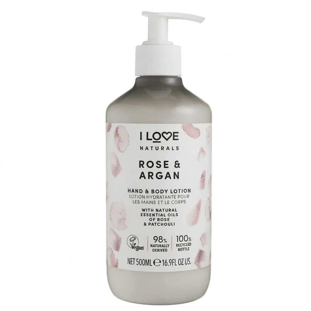 I Love Naturals Qızılgül və Arqan Bədən Losyonu 500 ml
