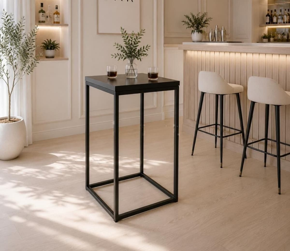 Kvadrat bağ masası, Ağ rəng