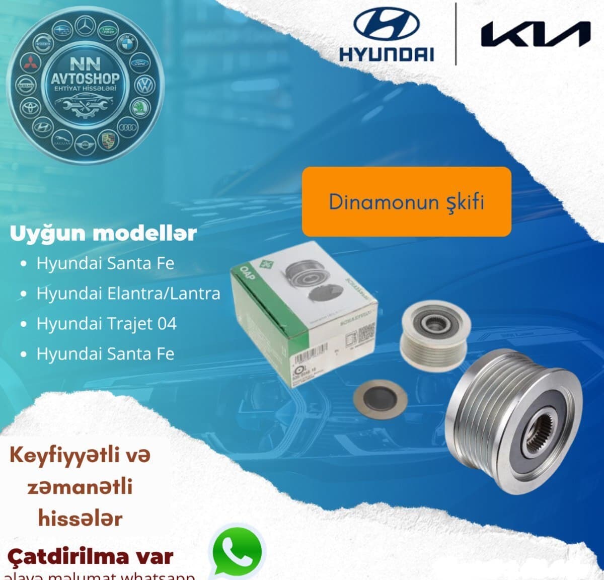 Dinamo şkifi Hyundai Elantra və Santa Fe