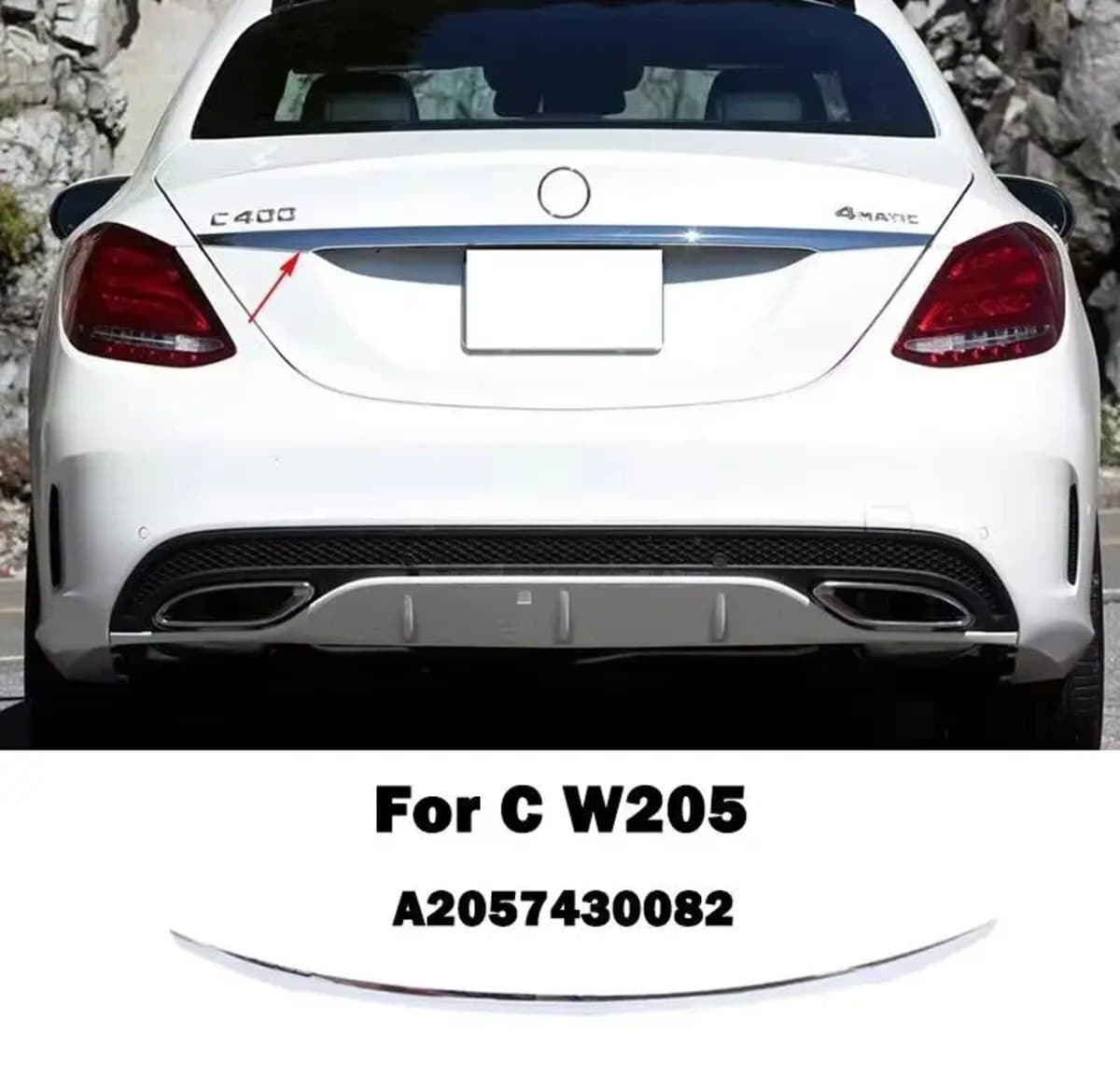 Arxa baqaj nikeli Mercedes C-Class W205 2014-2018