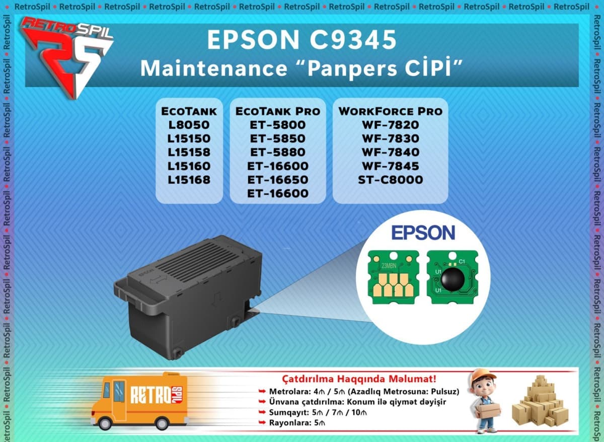 Epson C9345 Maintenance Box Çipi