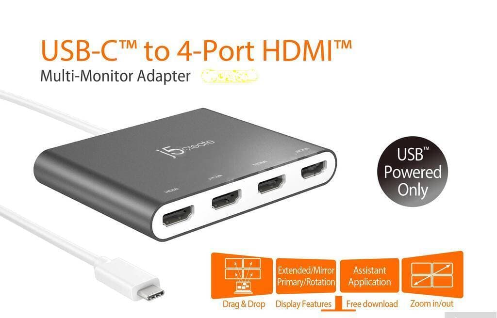 Type-C to 4xHDMI 4K adapter