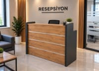 Resepsiyon masası Qəhvəyi rəng — şəkil 1