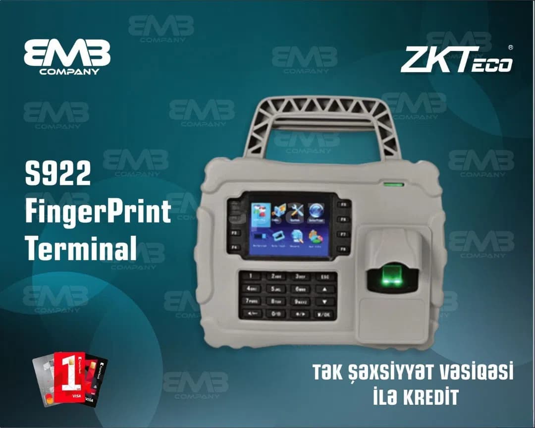 ZKTeco S922 Portativ Barmaq İzi Terminalı
