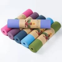 Yoqa matı eco-friendly 183x80 sm, 0.10 mm, göy — şəkil 2