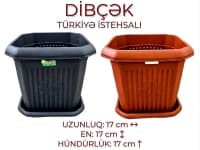 Türkiyə İstehsalı Plastik Gül Dibçəyi — şəkil 1
