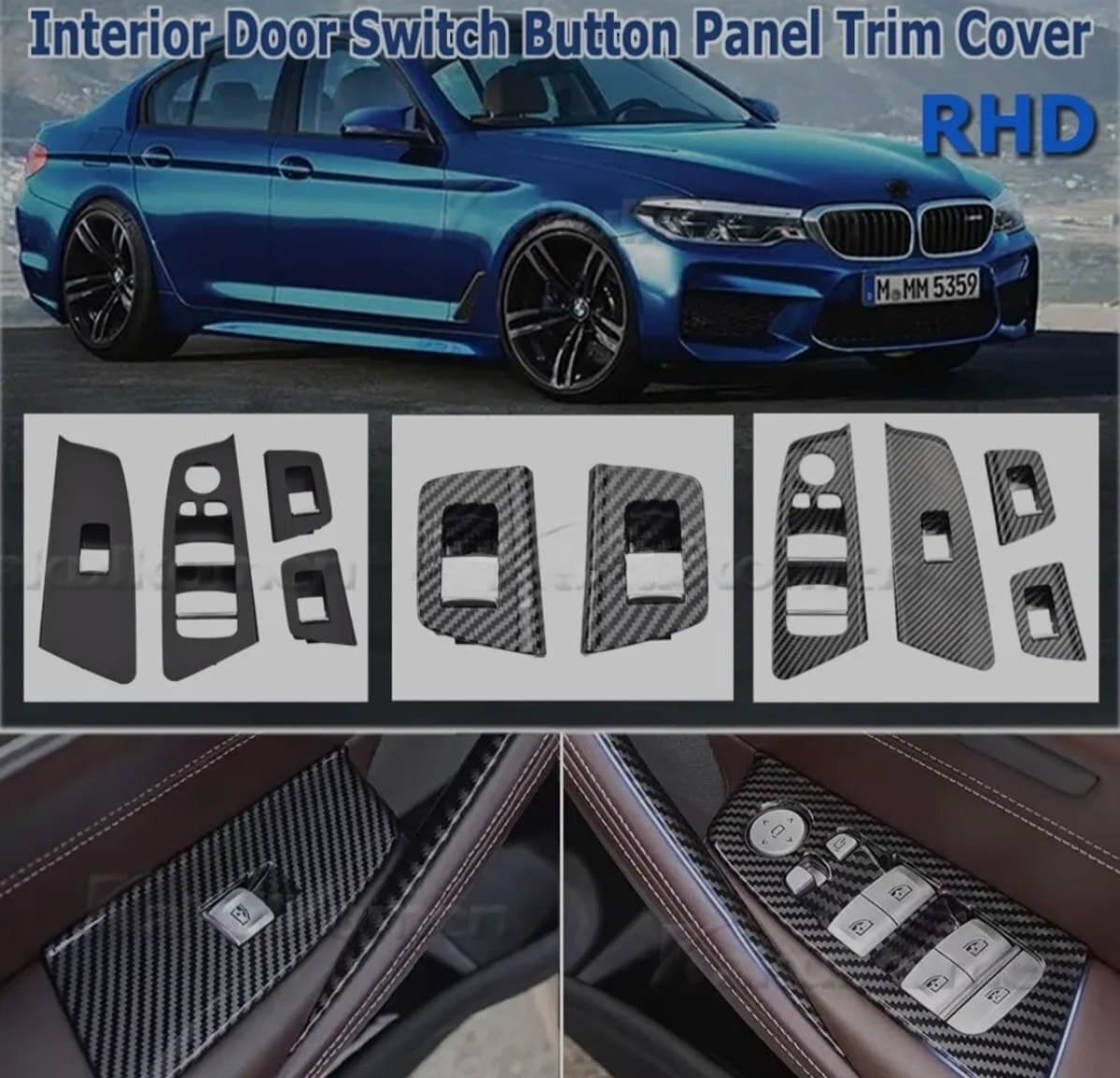 Şüşə qaldıran düymə üzlüyü BMW 3, 5 seriya G20, G30, F80, F90
