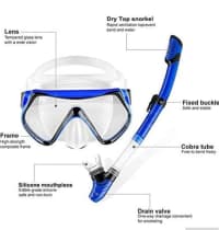 Sualtı Üzmə üçün Maska və Snorkel Dəsti — şəkil 3