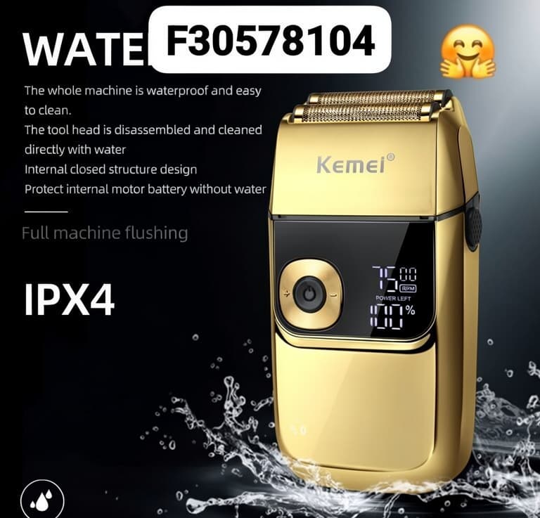 Kemei Elektrikli Kişi Təraş Aparatı (Qızılı)