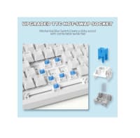 Mexaniki klaviatura Ajazz AK820 White Red Switch — şəkil 5
