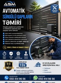 Avtomatik sürgülü qapıların təmiri və servisi — şəkil 1