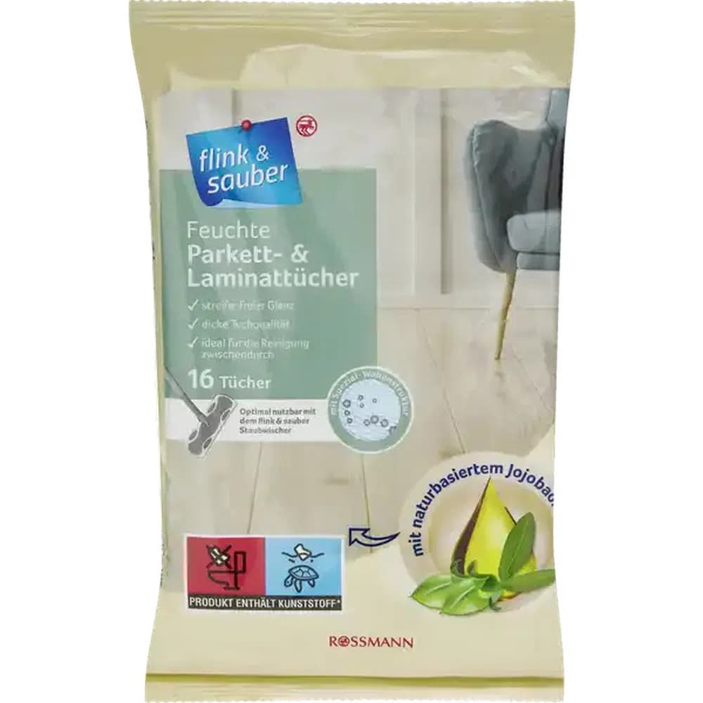 F&S Parket və Laminat üçün Nəm Salfetlər, 16 ədəd