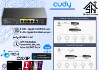 VPN Router Cudy C200P 2-in-1 Gigabit AP Controller — şəkil 1
