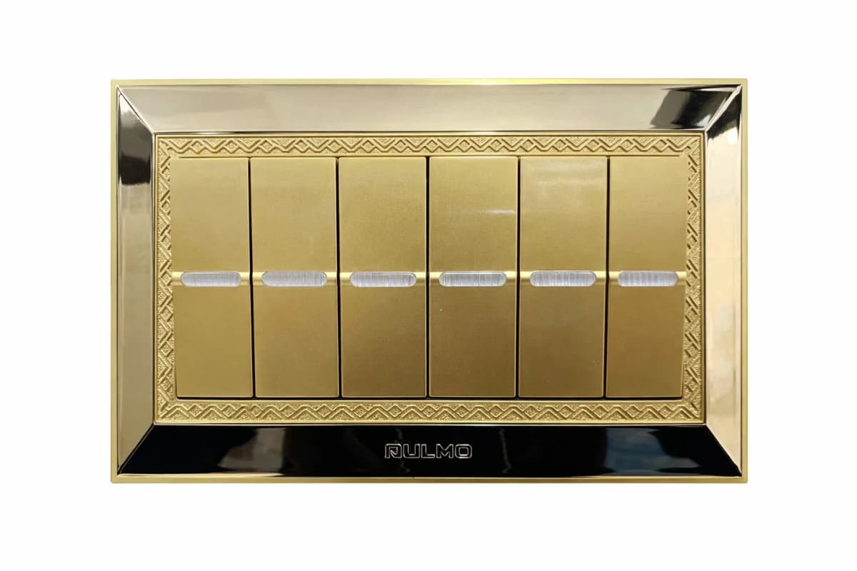 Aulmo 6-lı Qızılı Elektrik Açarı