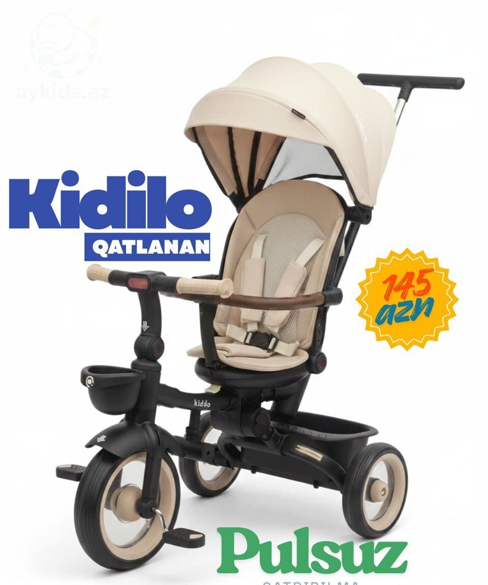 Uşaq velosipedi Kidilo 360° qatlanan 2026 model