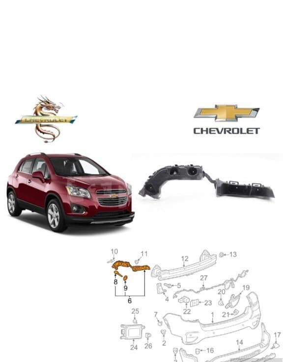 Arxa bufer sancağı Chevrolet Trax 2014-2015