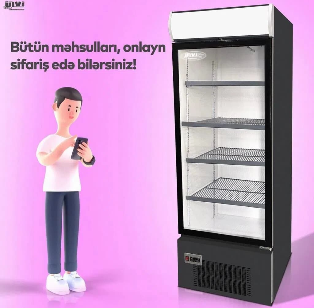 Süd Məhsulları üçün Soyuducu Vitrin 200x70x70 sm