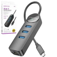 Borofone DH6 4in1 Type-C USB Hub — şəkil 3