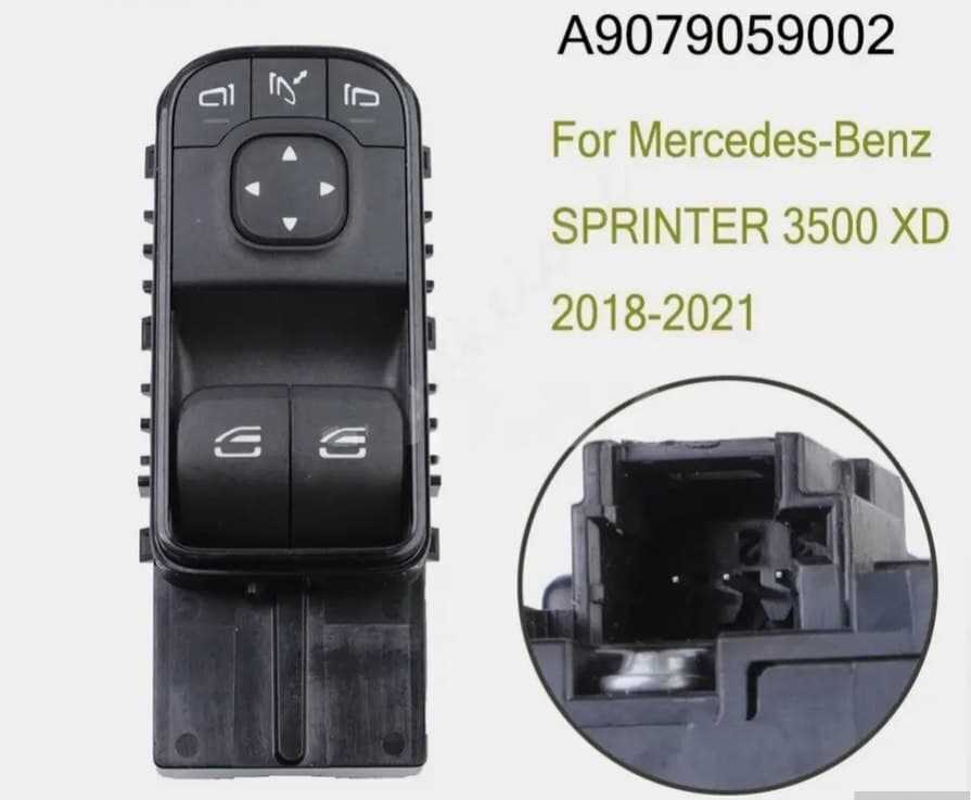 Şüşə qaldıran düymə bloku Mercedes-Benz Sprinter 2018-2021