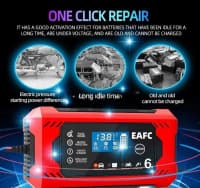 Akkumulyator şarj cihazı 12V 6A LCD ekranlı — şəkil 3