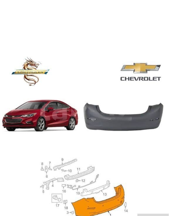 Arxa bufer Chevrolet Cruze 2016-2017