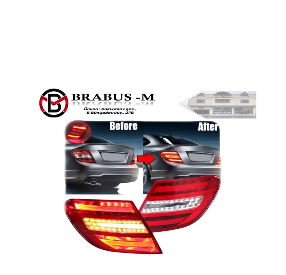 Arxa stop işığı Mercedes W204