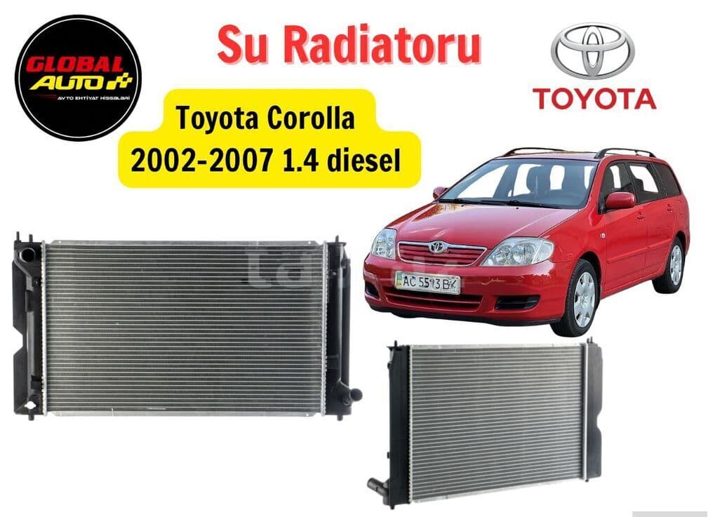 Su radiatoru Toyota Corolla 2002-2007 (1.4 dizel)