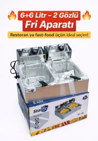 Starlux 5.5+5.5 litr iki gözlü fri aparatı — şəkil 1
