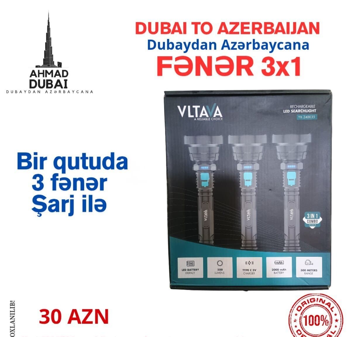 Fənər Krypton Vltava LED