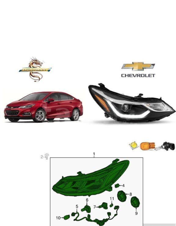 Led fara Chevrolet Cruze 2016-2017