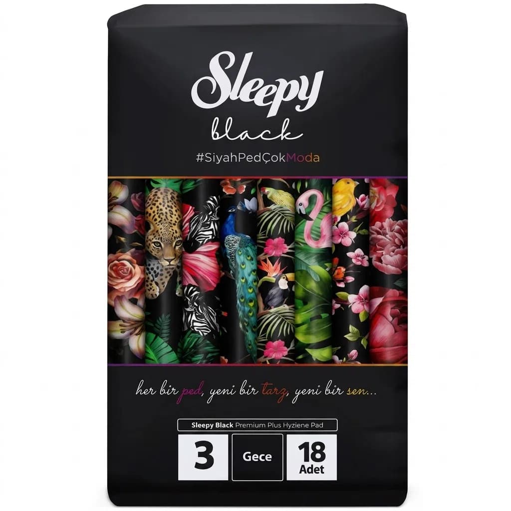 Sleepy Black N3 Gecə Qadın Bezi, 18 ədəd