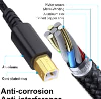 Qızılı rəng data kabel, USB — şəkil 4