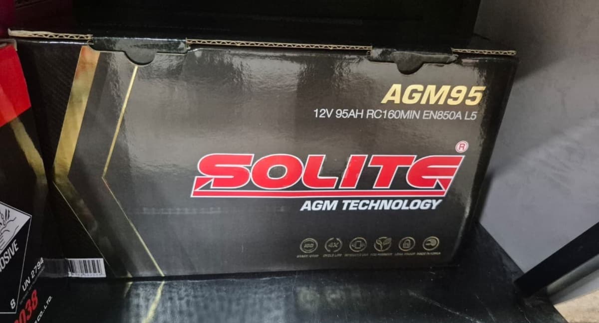 Solite AGM 95Ah 12V Avtomobil Akkumulyatoru