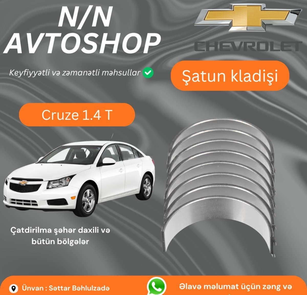 Şatun yatağı Chevrolet Cruze 1.4T