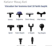 Qatlanan 10 Başlıqlı Portativ Masaj Aləti — şəkil 3