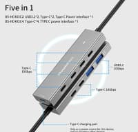 Type-C Hub 5in1 adapter — şəkil 4