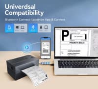 Daşınabilən termal label printer Bluetooth/USB — şəkil 3