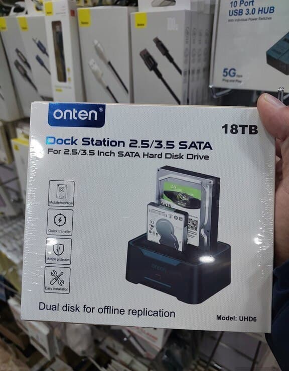 Onten 2.5/3.5 SATA HDD/SSD Dock Station