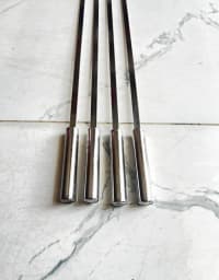 Barbekü şişləri dəsti, taxta qulplu, 4 ədəd — şəkil 2