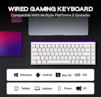 Oyun klaviaturası Ajazz NK68 White — şəkil 5