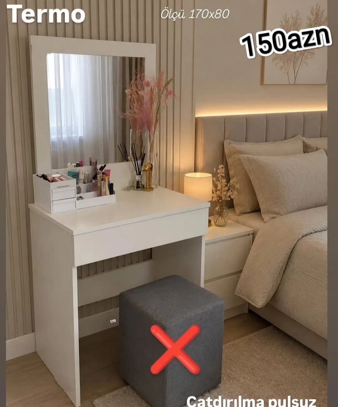 Sifarişlə hazırlanan termo, ölçü 80x170 sm
