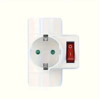German Standard to Three-Prong Adapter Plug Socket, 16A 250V — şəkil 1